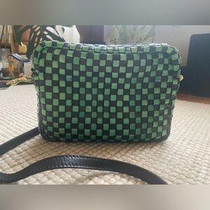 Clare V. Checker Woven Midi Sac